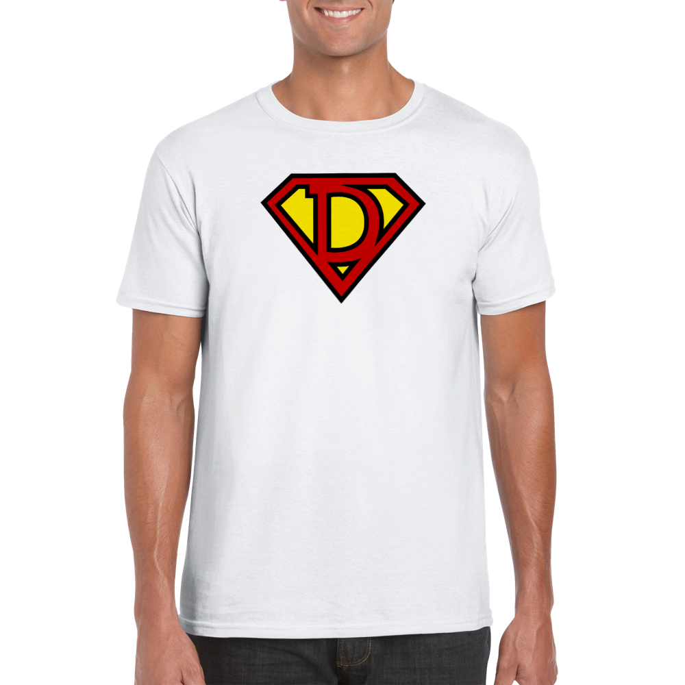 Super Style Font in Letter 'D' - Mens Crewneck T-shirt