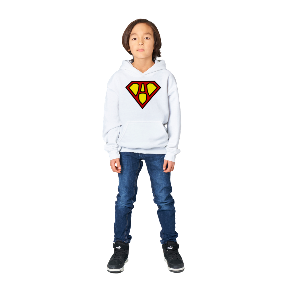 Super Style Font in Letter 'A' - Kids Unisex Pullover Hoodie