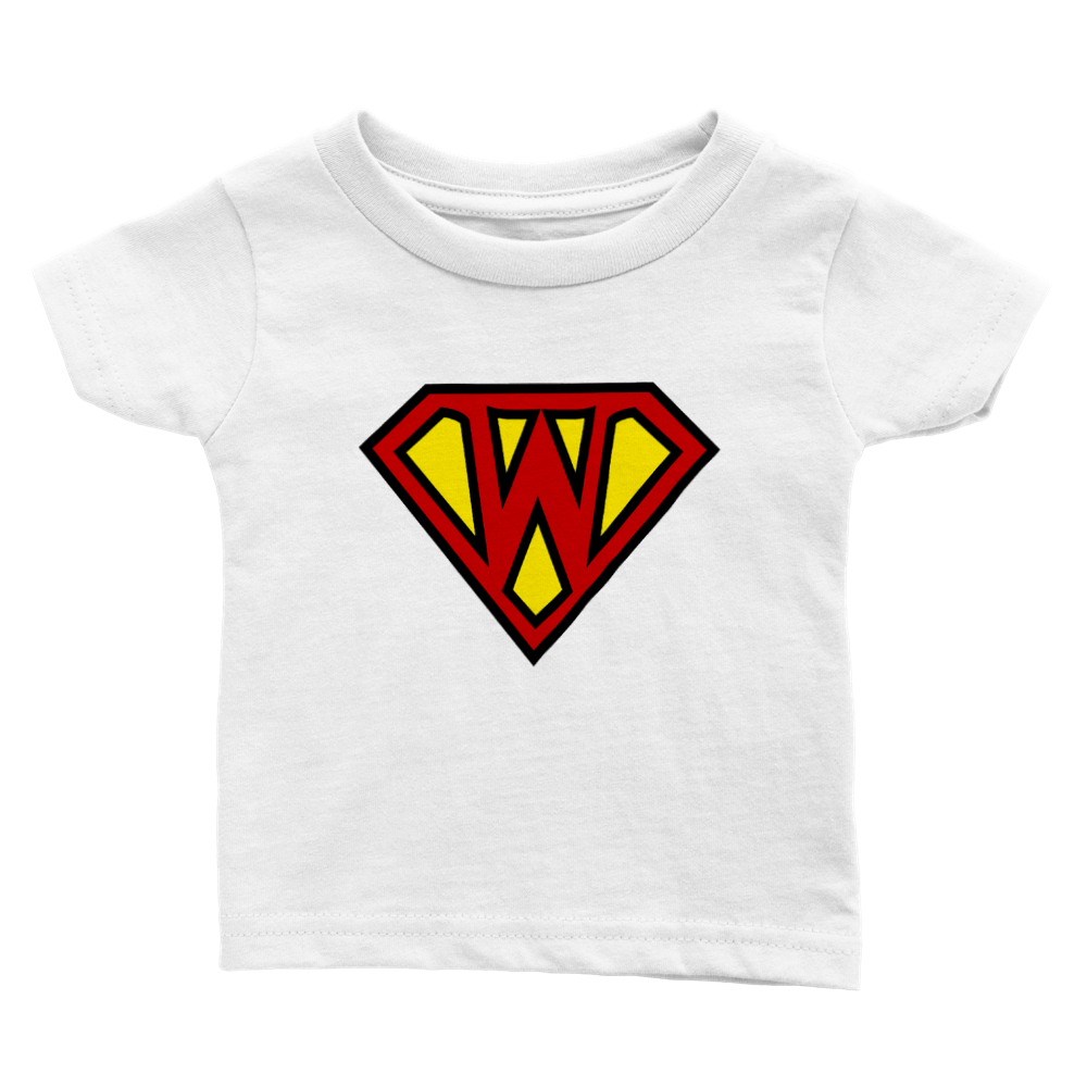 Super Style Font in Letter 'W' - Baby Crewneck T-shirt