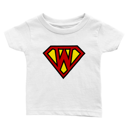 Super Style Font in Letter 'W' - Baby Crewneck T-shirt