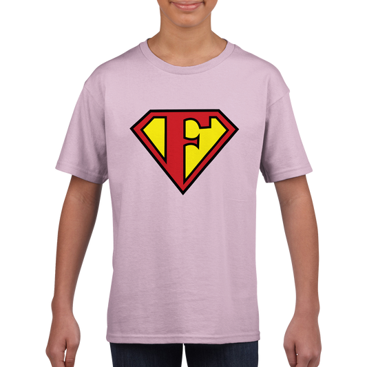 Super Style Font in Letter 'F' -  Kids Crewneck T-shirt