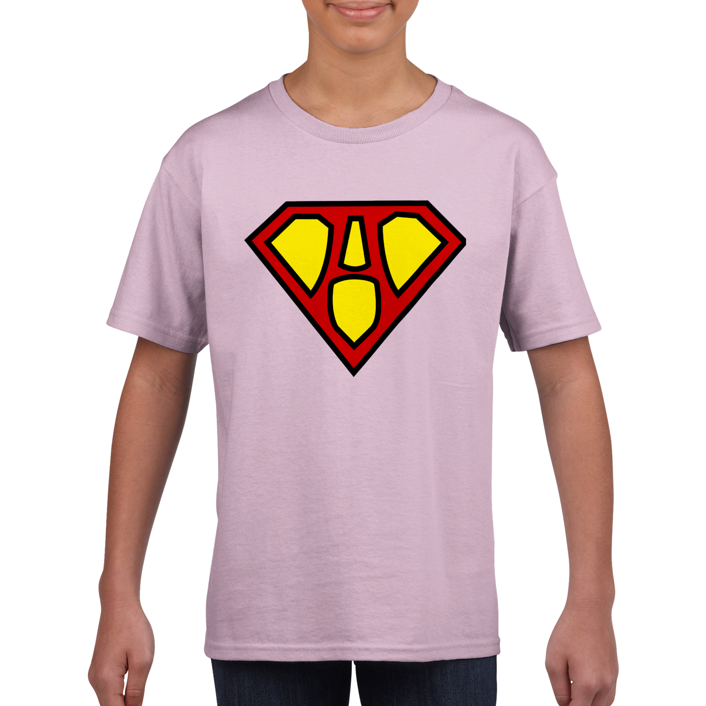 Super Style Font in Letter 'A' - Kids Unisex Crewneck T-shirt