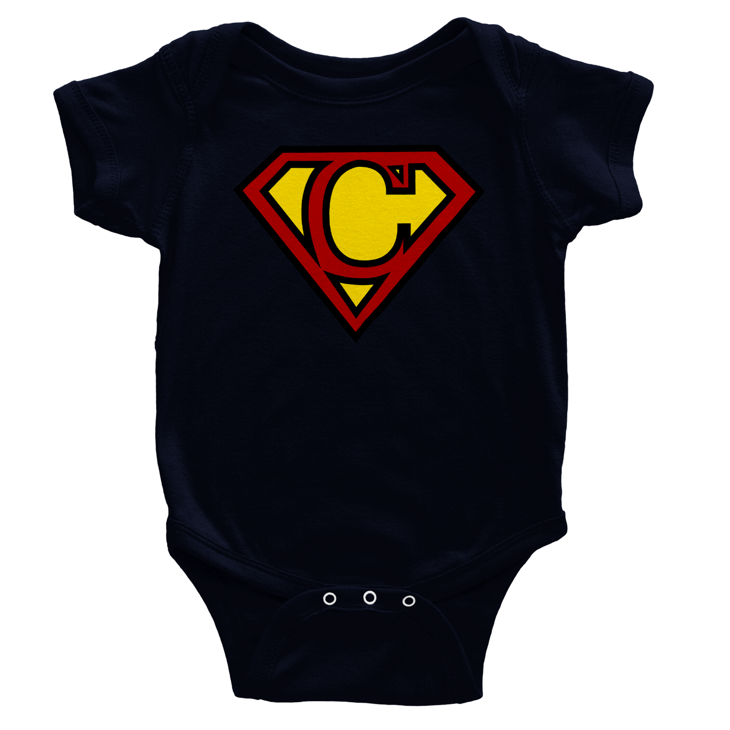 Super Style Font in Letter 'C' - Baby Short Sleeve Onesie