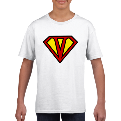 Super Style Font in Letter 'V' - Kids Crewneck T-shirt