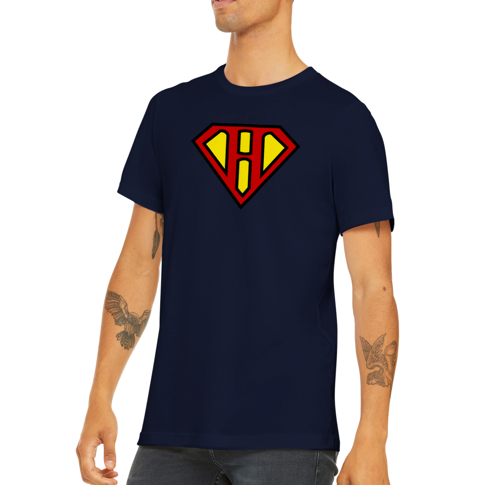 Super Style Font in Letter 'H' - Mens Crewneck T-shirt