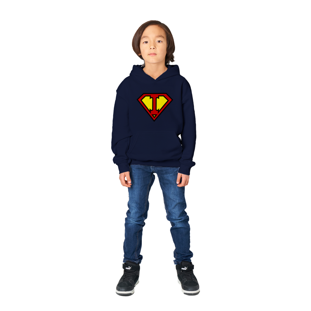 Super Style Font in Letter 'I' - Kids Unisex Pullover Hoodie