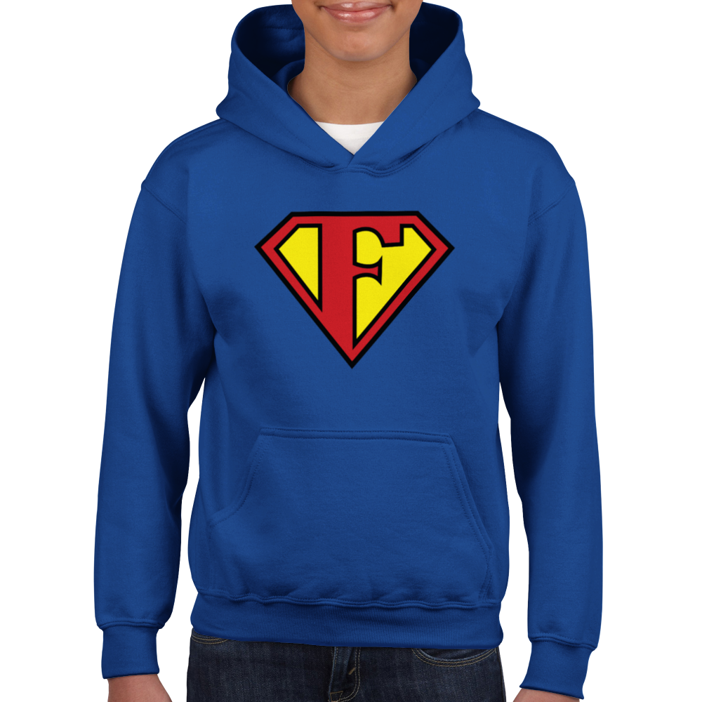 Super Style Font in Letter 'F' - Kids Unisex Pullover Hoodie