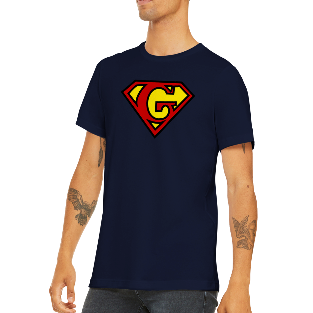 Super Style Font in Letter 'G' - Mens Crewneck T-shirt