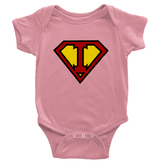 Super Style Font in Letter 'I' - Baby Short Sleeve Onesie