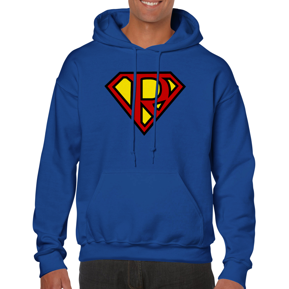 Super Style Font in Letter 'R' - Adults Unisex Pullover Hoodie