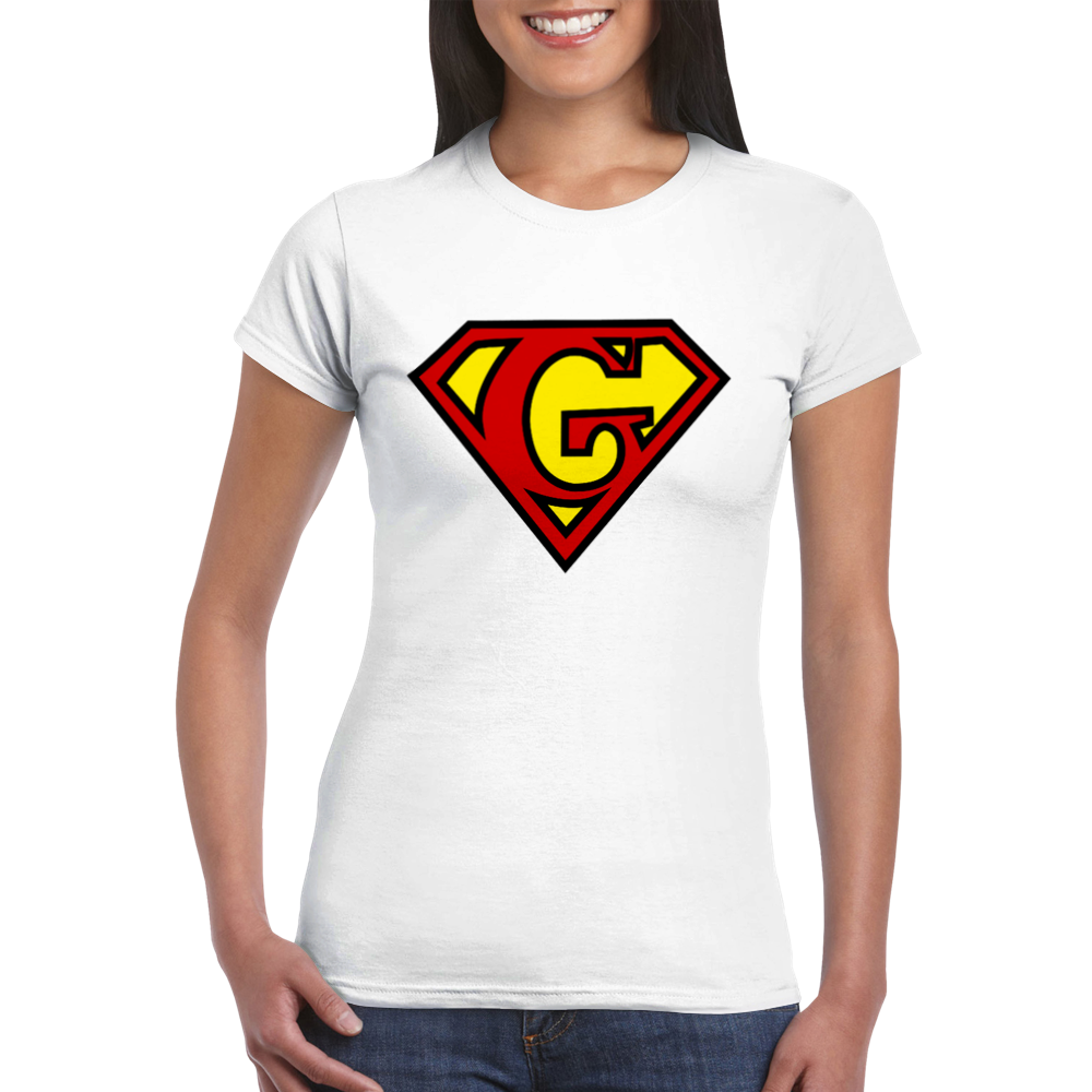 Super Style Font in Letter 'F' - Womens Crewneck T-shirt