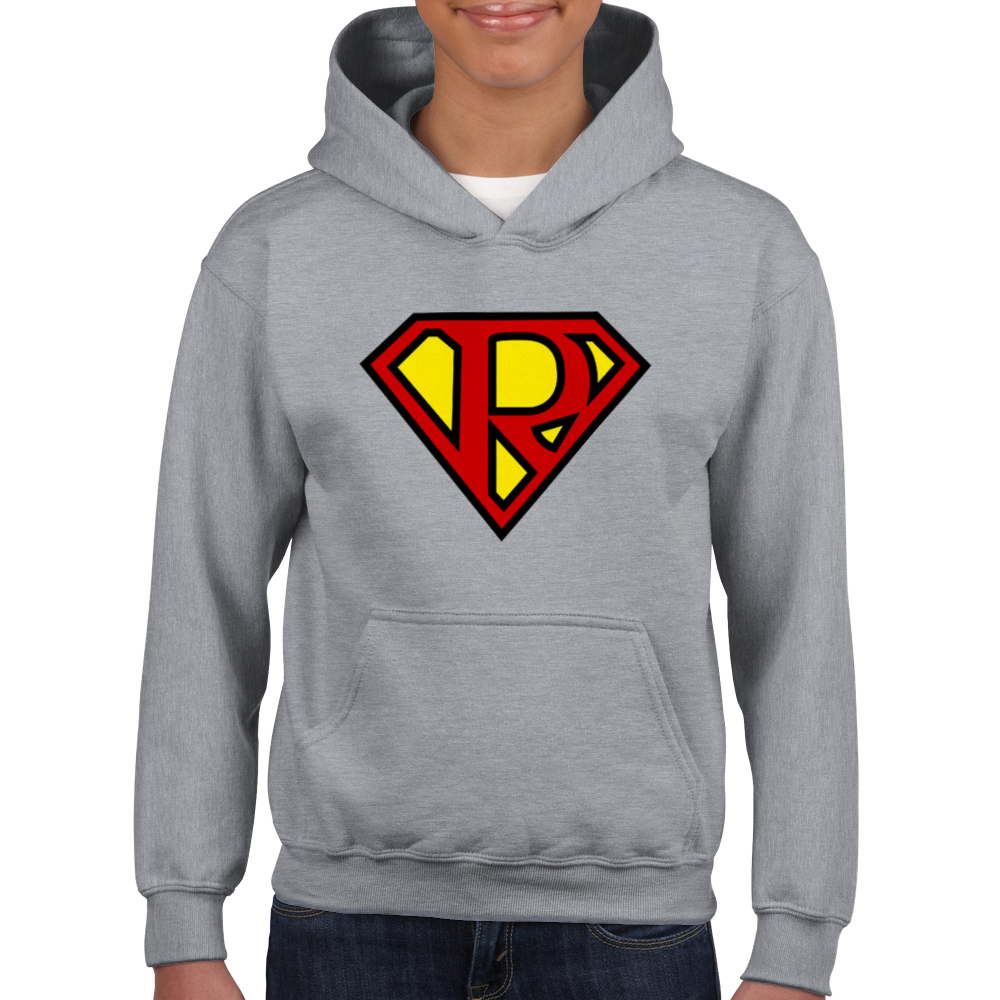 Super Style Font in Letter 'R' - Kids Unisex Pullover Hoodie