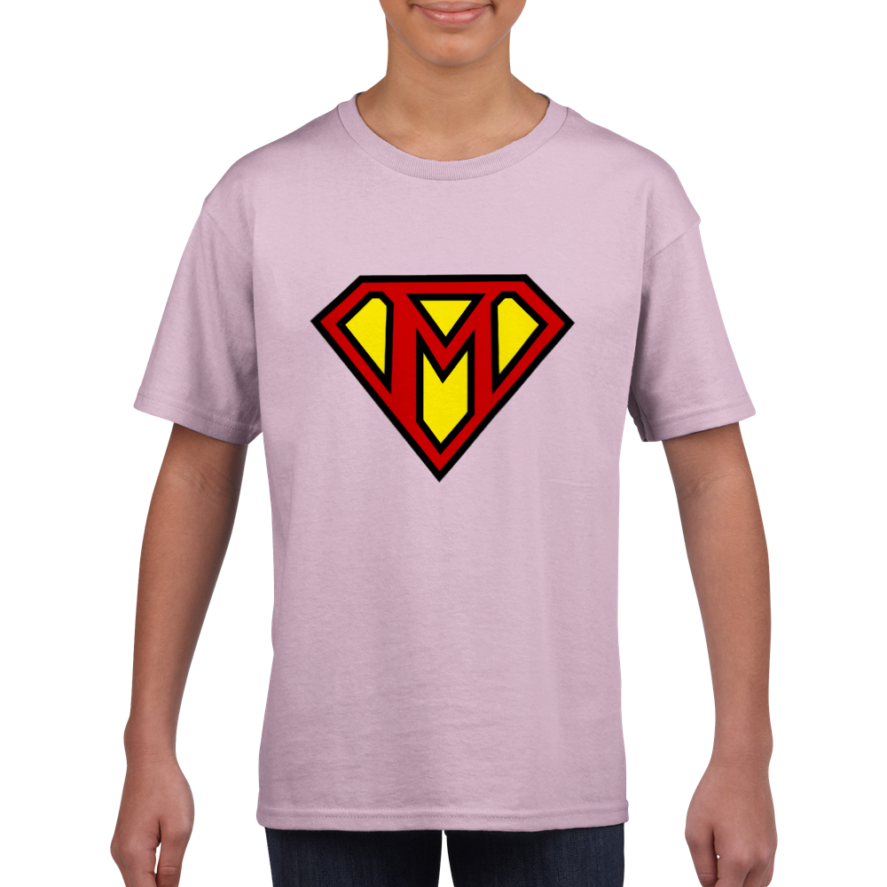 Super Style Font in Letter 'M' - Kids Unisex Crewneck T-shirt