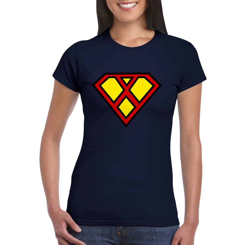 Super Style Font in Letter 'X' - Womens Crewneck T-shirt