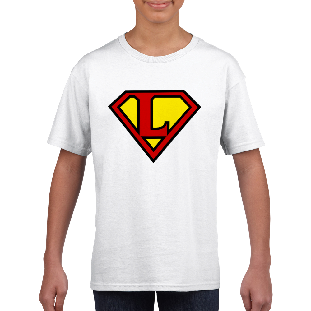 Super Style Font in Letter 'L' - Kids Unisex Crewneck T-shirt