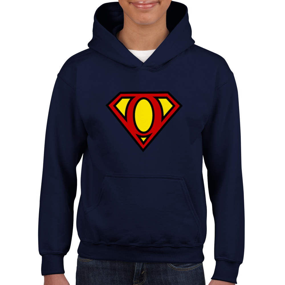 Super Style Font in Letter 'O' - Kids Unisex Pullover Hoodie