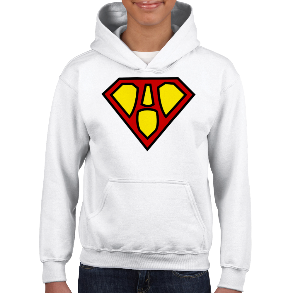 Super Style Font in Letter 'A' - Kids Unisex Pullover Hoodie