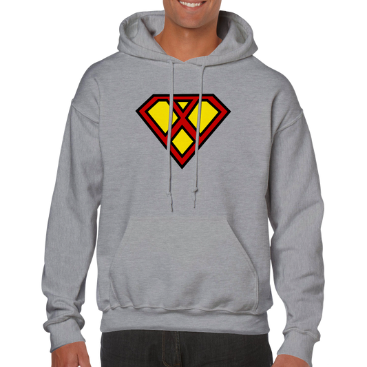 Super Style Font in Letter 'X' - Adults Unisex Pullover Hoodie