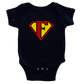 Super Style Font in Letter 'F' - Baby Short Sleeve Onesie