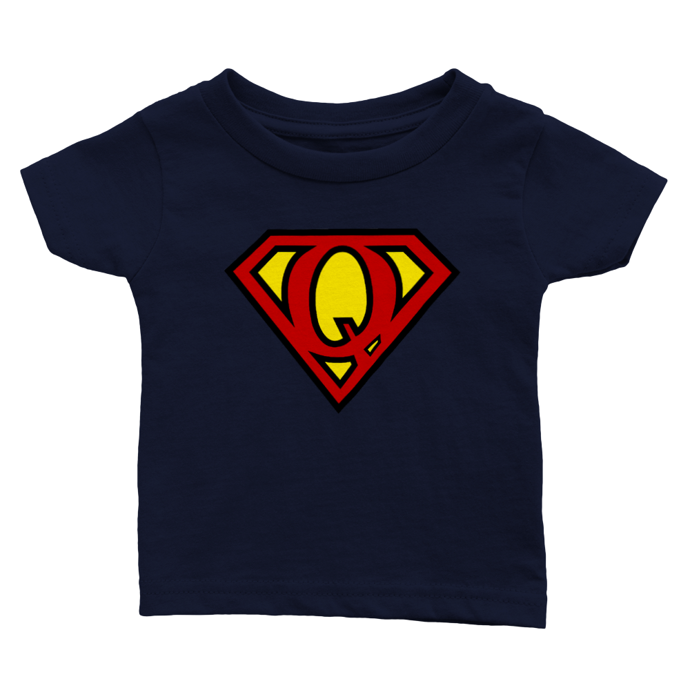 Super Style Font in Letter 'Q' - Baby Crewneck T-shirt