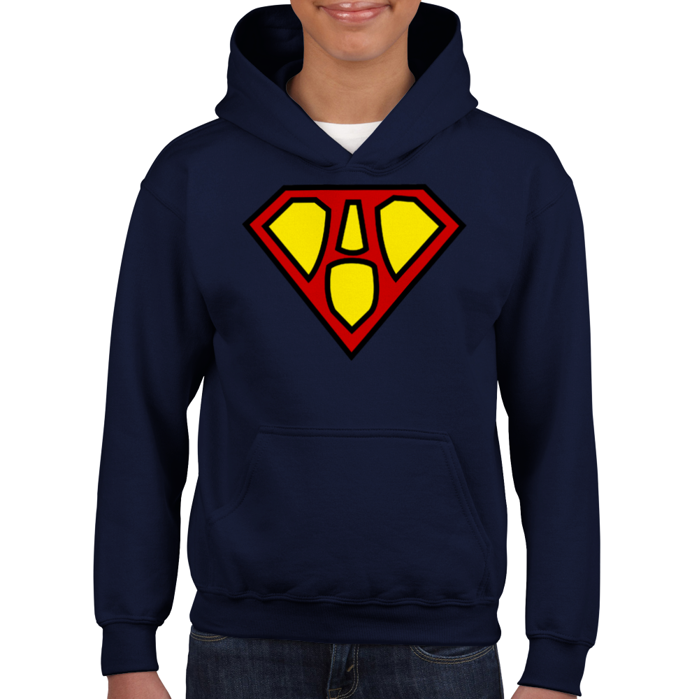 Super Style Font in Letter 'A' - Kids Unisex Pullover Hoodie