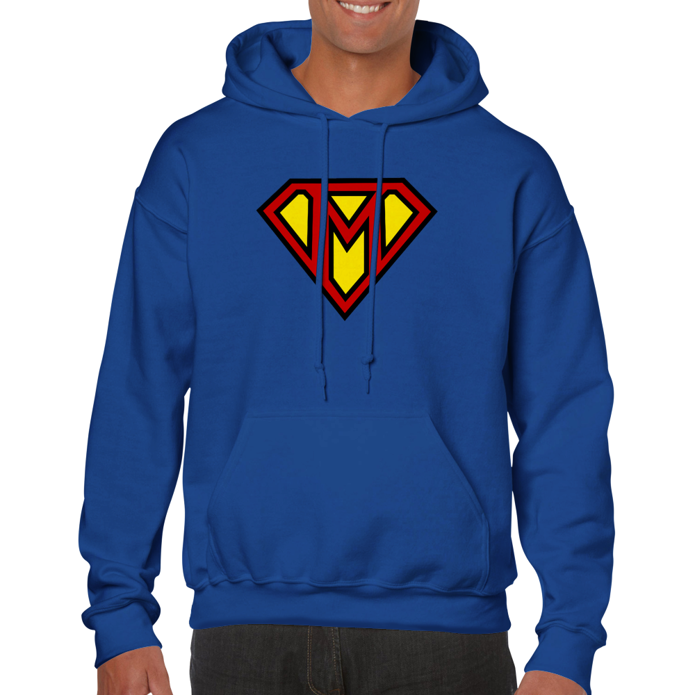 Super Style Font in Letter 'M' - Adults Unisex Pullover Hoodie