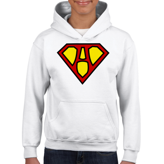 Super Style Font in Letter 'A' - Kids Unisex Pullover Hoodie