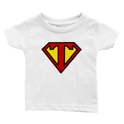 Super Style Font in Letter 'T' - Baby Crewneck T-shirt