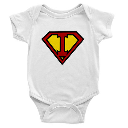 Super Style Font in Letter 'I' - Baby Short Sleeve Onesie