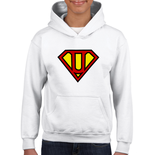 Super Style Font in Letter 'Q' - Kids Unisex Pullover Hoodie