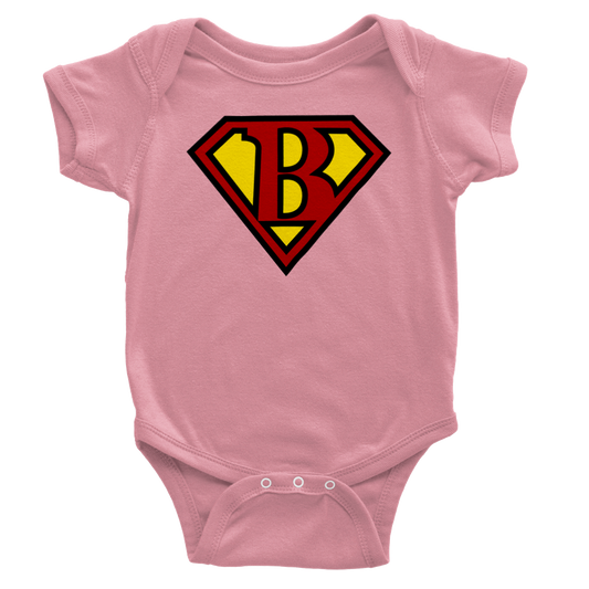 Super Style Font in Letter 'B' - Baby Short Sleeve Onesie