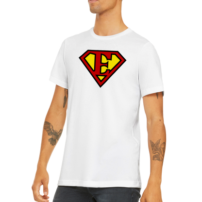 Super Style Font in Letter 'E' - Mens Crewneck T-shirt