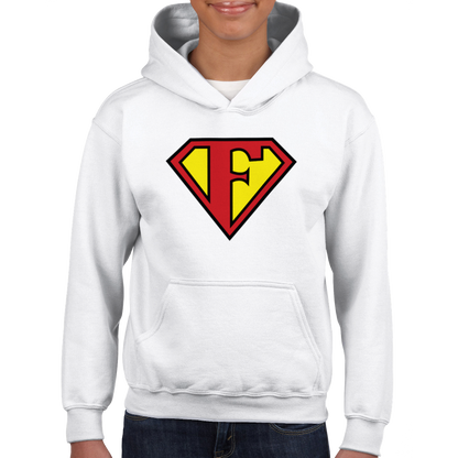 Super Style Font in Letter 'F' - Kids Unisex Pullover Hoodie