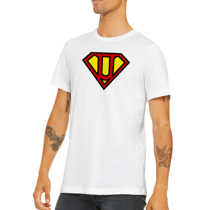 Super Style Font in Letter 'U' - Mens Crewneck T-shirt