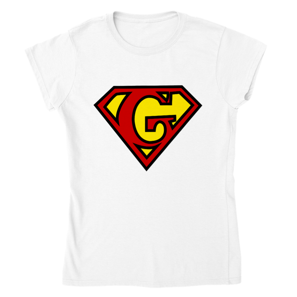 Super Style Font in Letter 'F' - Womens Crewneck T-shirt