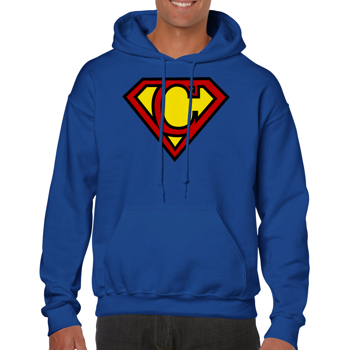 Super Style Font in Letter 'C' - Adults Unisex Pullover Hoodie