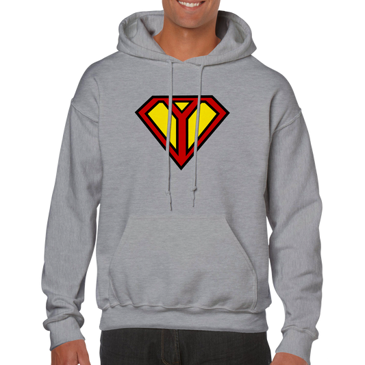 Super Style Font in Letter 'Y' - Adults Unisex Pullover Hoodie