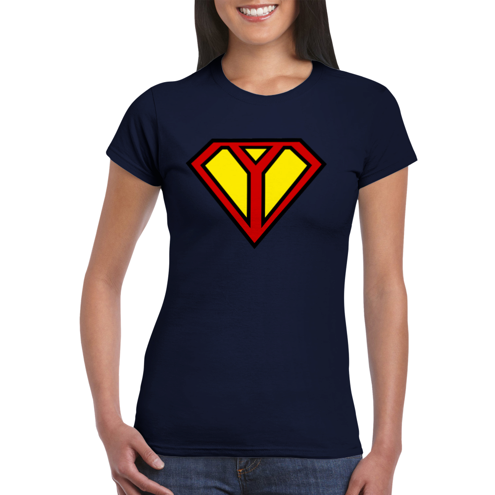 Super Style Font in Letter 'Y' - Womens Crewneck T-shirt