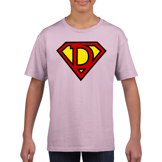 Super Style Font in Letter 'D' - Unisex Kids Crewneck T-shirt