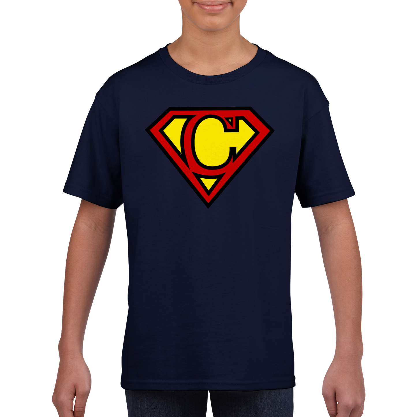 Super Style Font in Letter 'C' - Kids Unisex Crewneck T-shirt