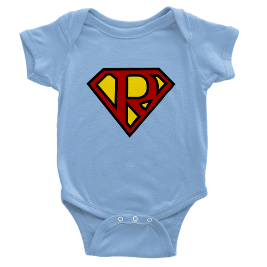 Super Style Font in Letter 'R' - Baby Short Sleeve Onesie