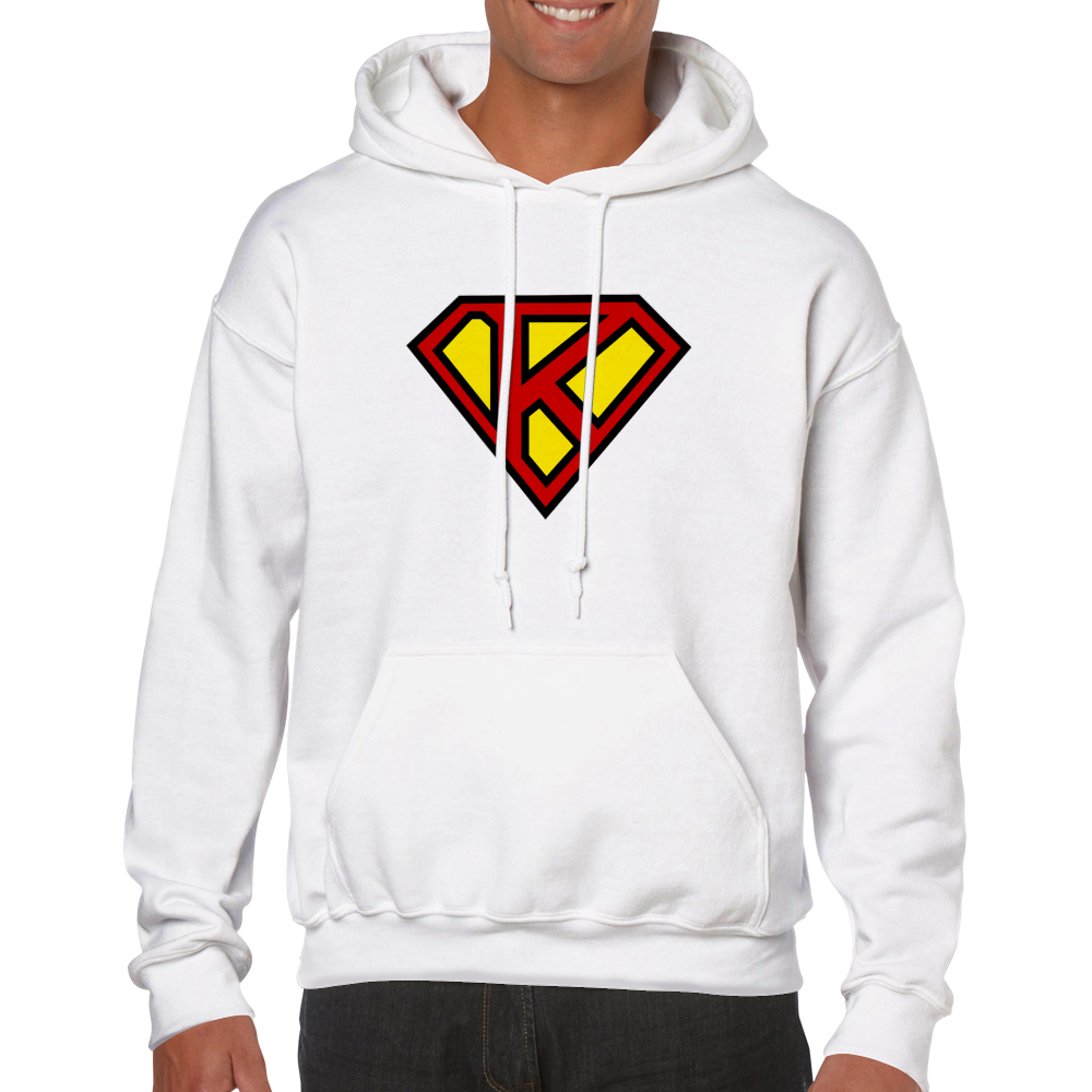 Super Style Font in Letter 'K' - Adults Unisex Pullover Hoodie