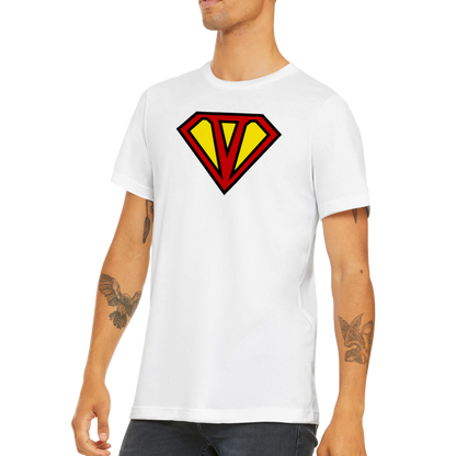 Super Style Font in Letter 'V' - Mens Crewneck T-shirt