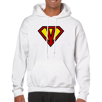 Super Style Font in Letter 'V' - Adults Unisex Pullover Hoodie