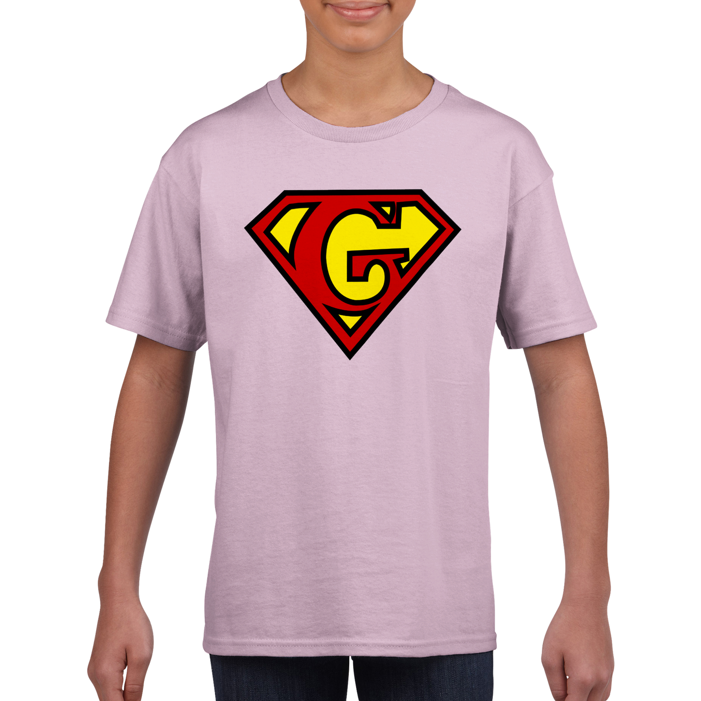 Super Style Font in Letter 'G' - Kids Unisex Crewneck T-shirt