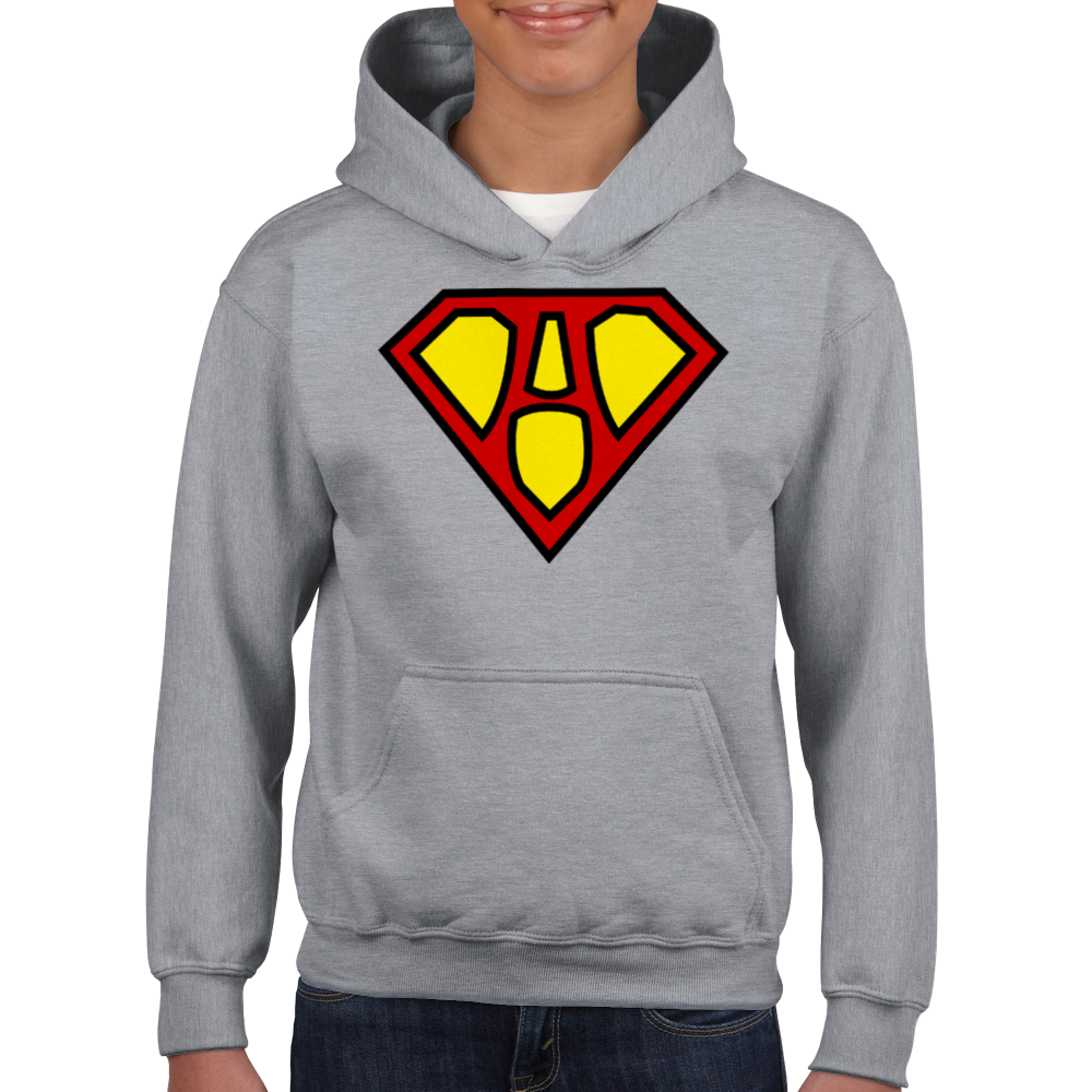 Super Style Font in Letter 'A' - Kids Unisex Pullover Hoodie