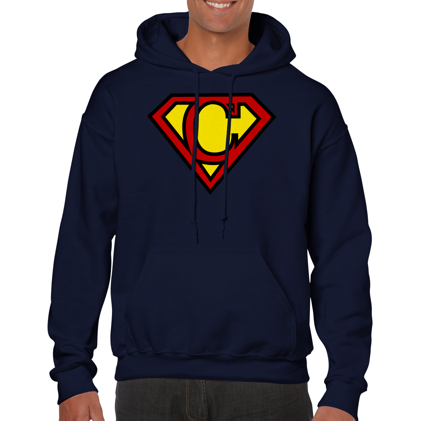 Super Style Font in Letter 'C' - Adults Unisex Pullover Hoodie