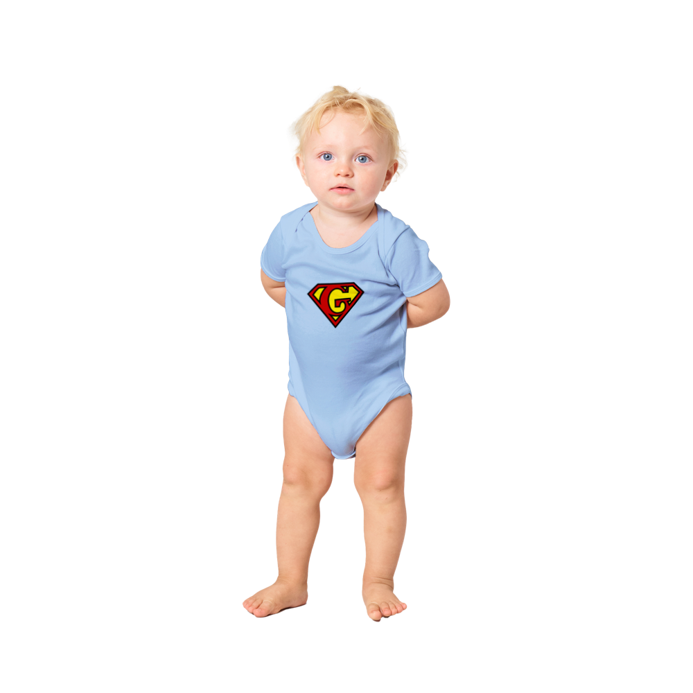 Super Style Font in Letter 'G' - Baby Short Sleeve Onesie