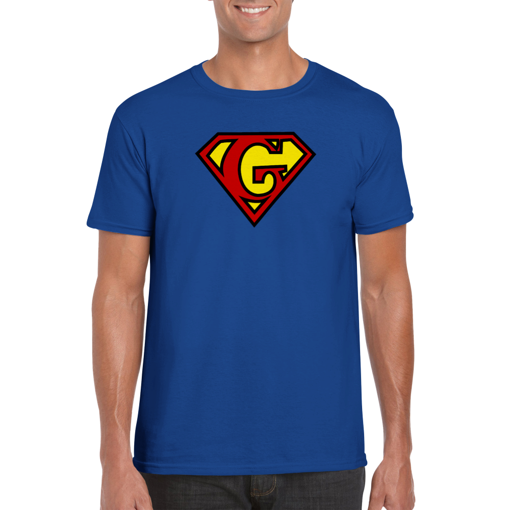 Super Style Font in Letter 'G' - Mens Crewneck T-shirt