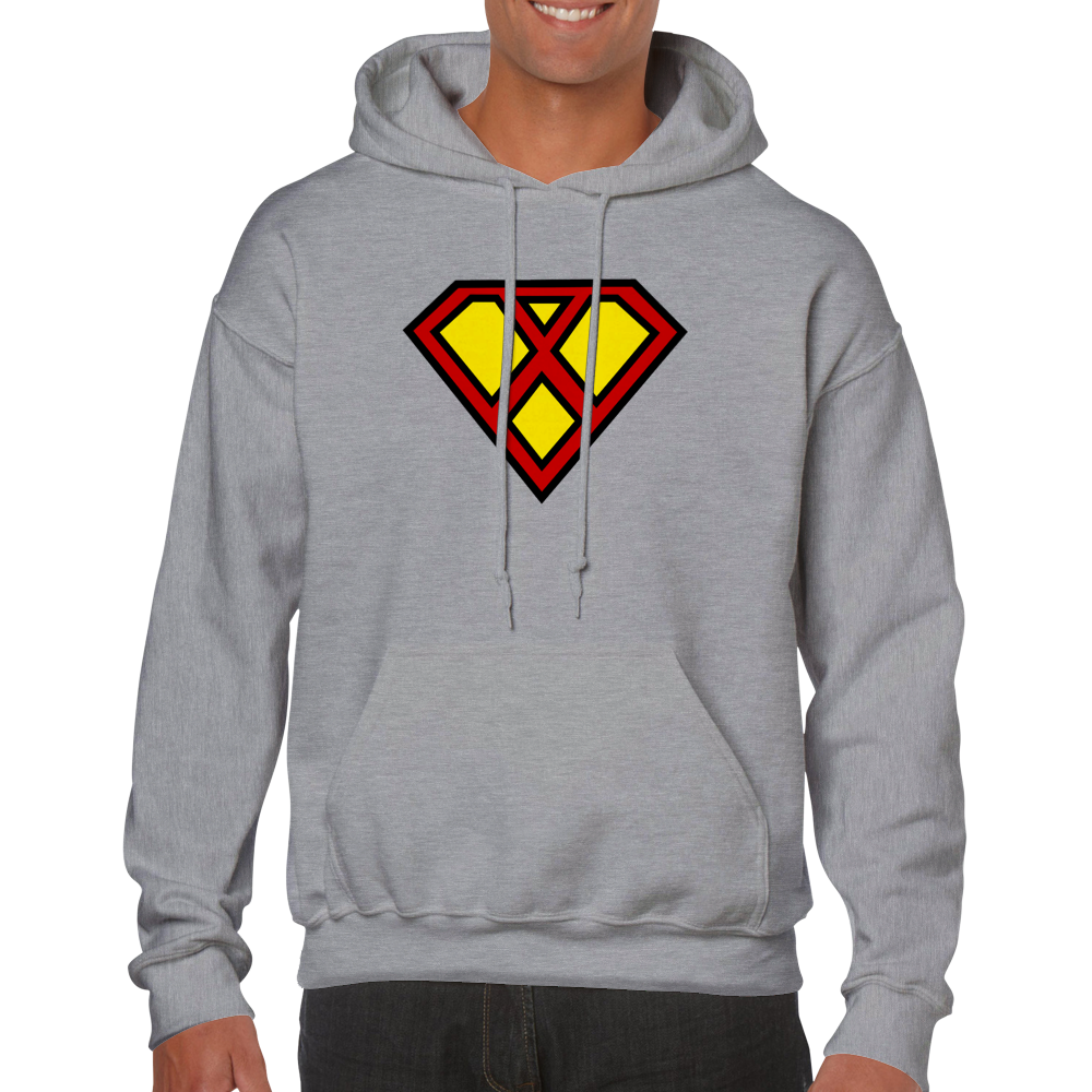 Super Style Font in Letter 'X' - Adults Unisex Pullover Hoodie